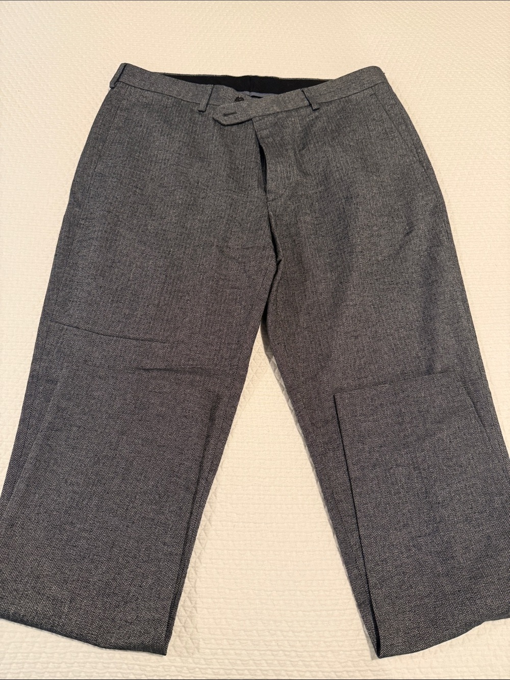 Men's J Crew Bowery Gray Dress Pants Slim Fit 35 x 32